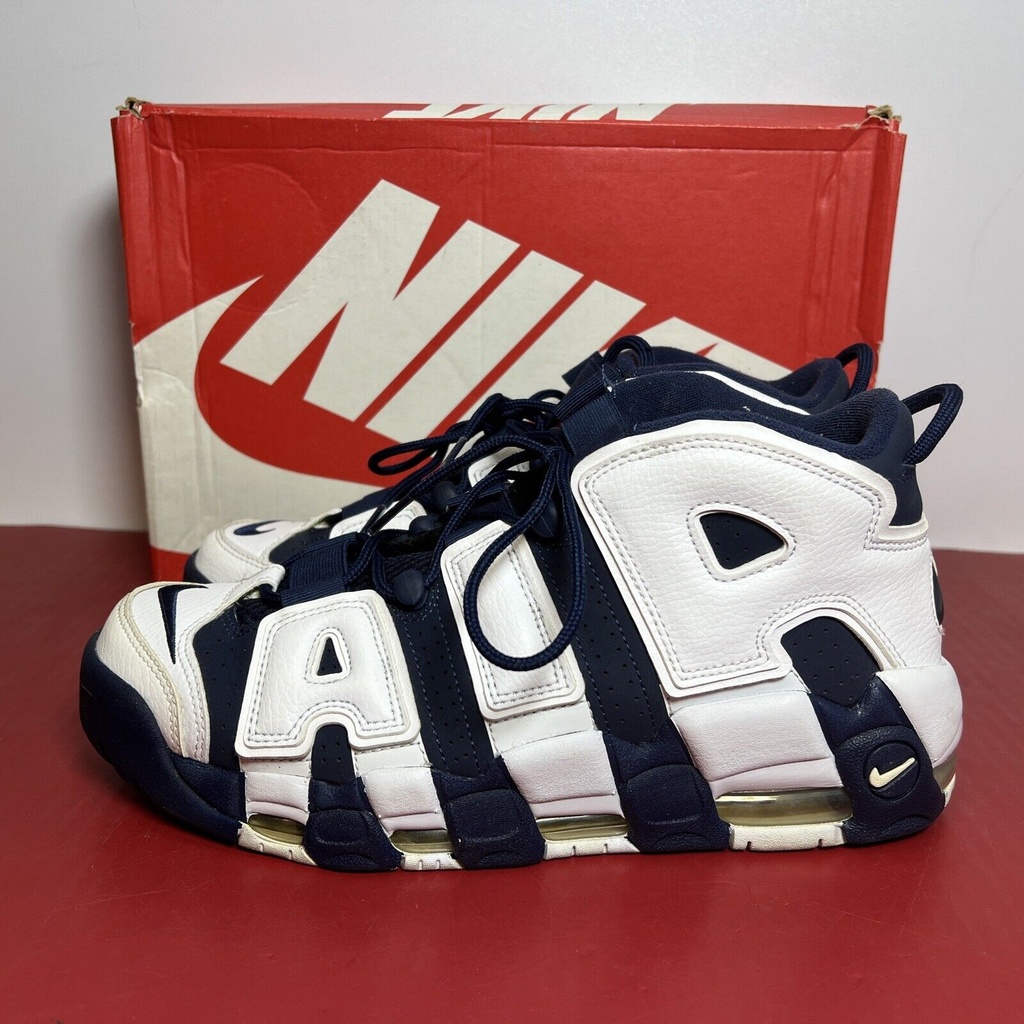 2020 NIKE AIR MORE UPTEMPO SCOTTIE OLYMPIC WHITE NAVY BLUE 414962-104 SIZE 10 #2