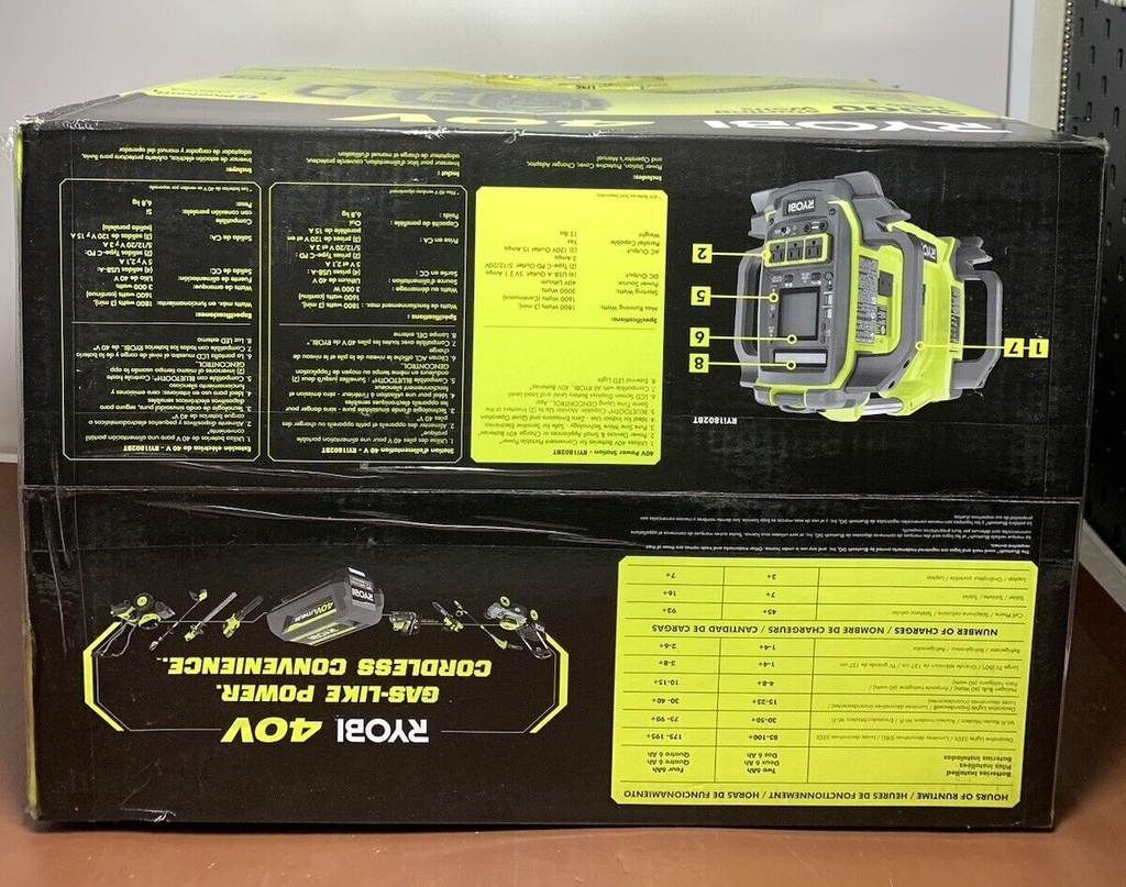 Ryobi RYi1802BT 1800 Watt Portable Battery Power Inverter Generator Tool Only #4