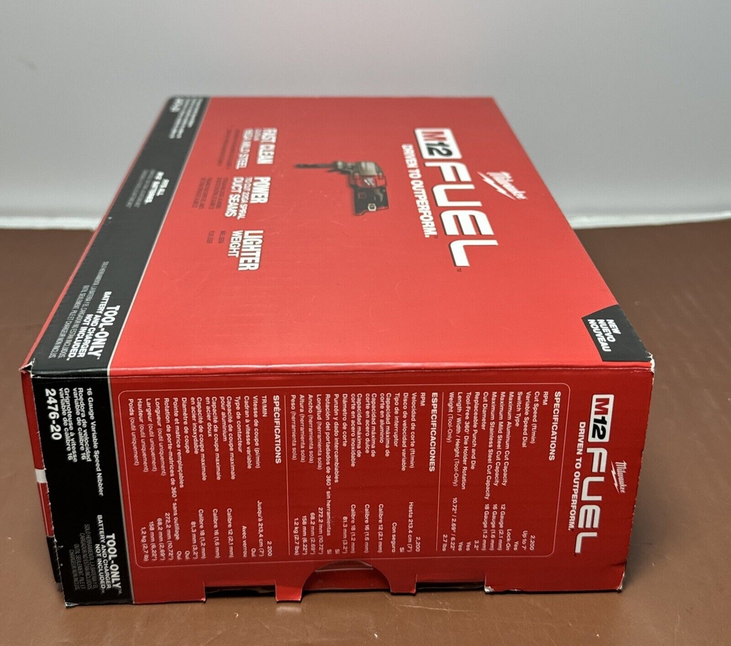 Brand New Milwaukee 2476-20 M12 FUEL 16 Gauge Variable Speed Nibbler -Tool Only #4