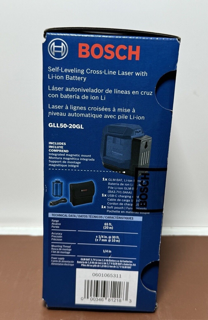 Bosch GLL50-20GL 65 Foot Self Leveling Cross-Line Laser W/Li-Ion Battery #3