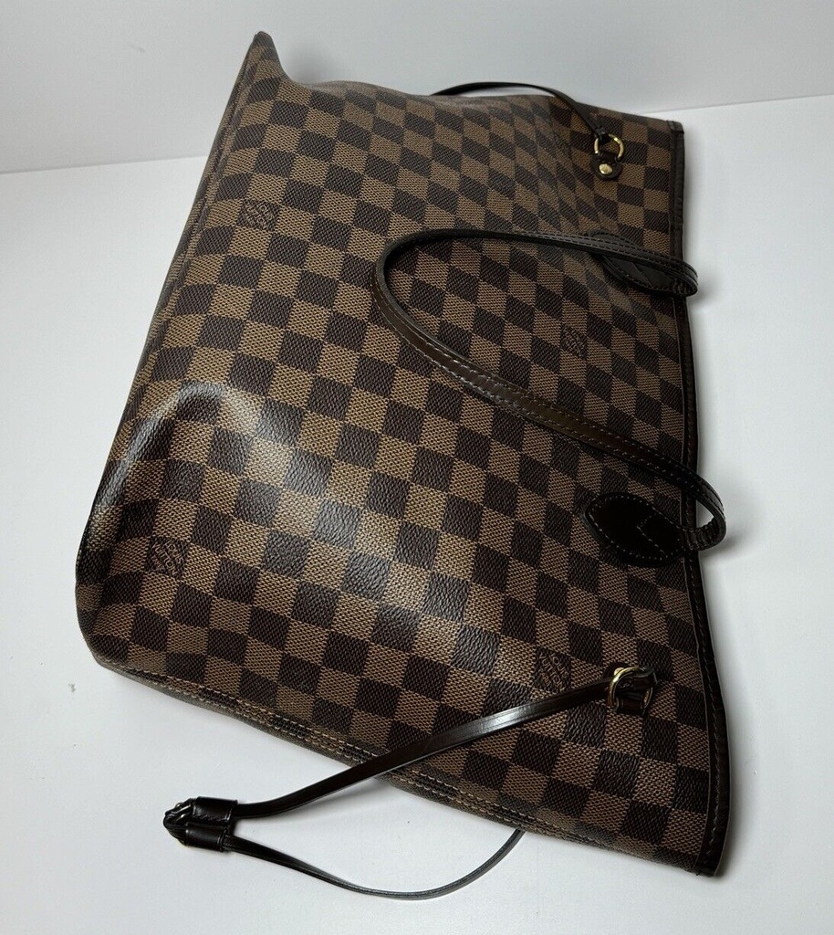 Louis Vuitton Damier Ebene Canvas Neverfull MM Shoulder Tote Bag N41358 #2