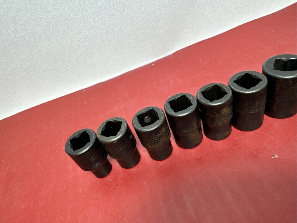 Snap-On 1/2" Drive 6-Point Metric 10mm-22mm Shallow Impact Socket Set IMM 10pcs #4