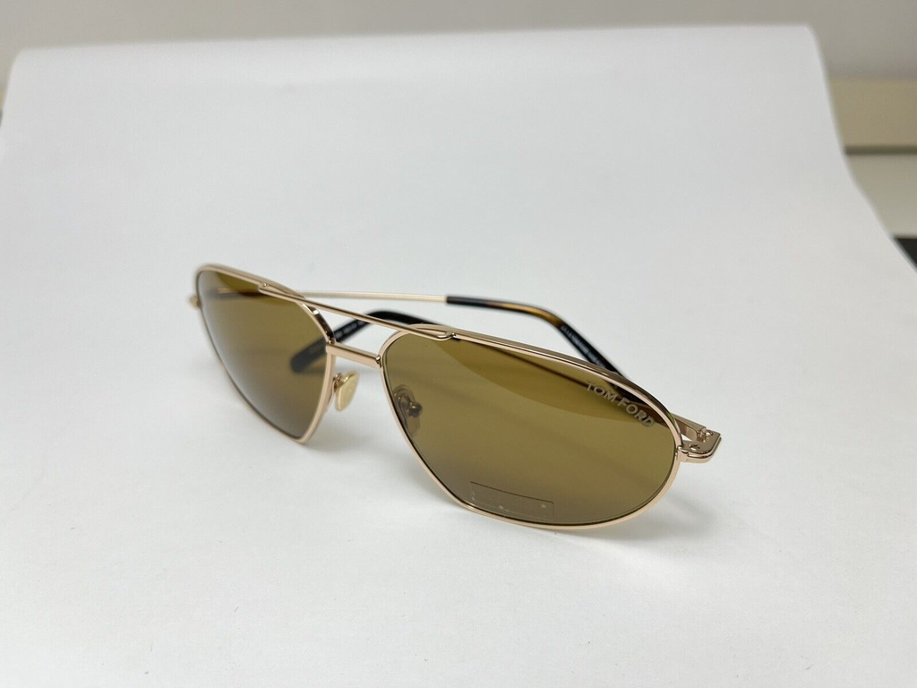 TOM FORD BRADFORD TF771 28E 63-14 140 Sunglasses Gold Frame & Lenses #1