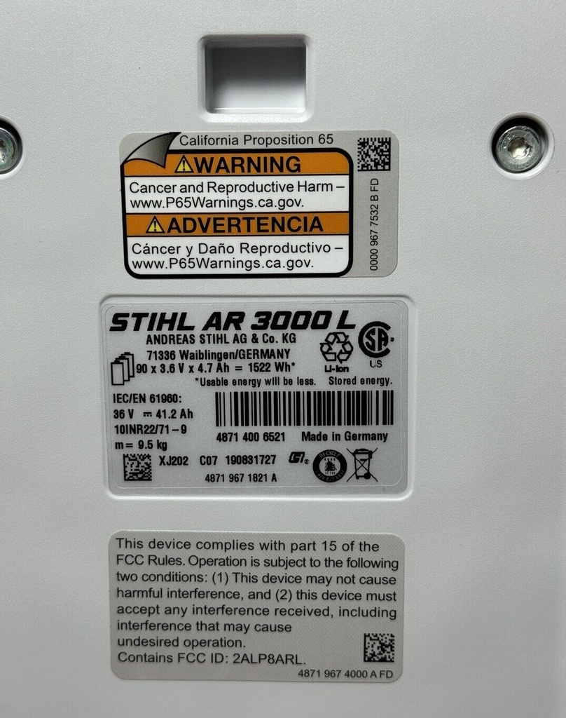 Stihl AR 3000 L 36V 41.2Ah Lithium Backpack Batt + Von Transport Shoulder #3