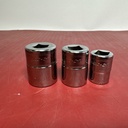 Snap On  3/8" Drive 18mm, 16mm, 12mm Metric 6 Point Shallow Sockets 3 x LOT used