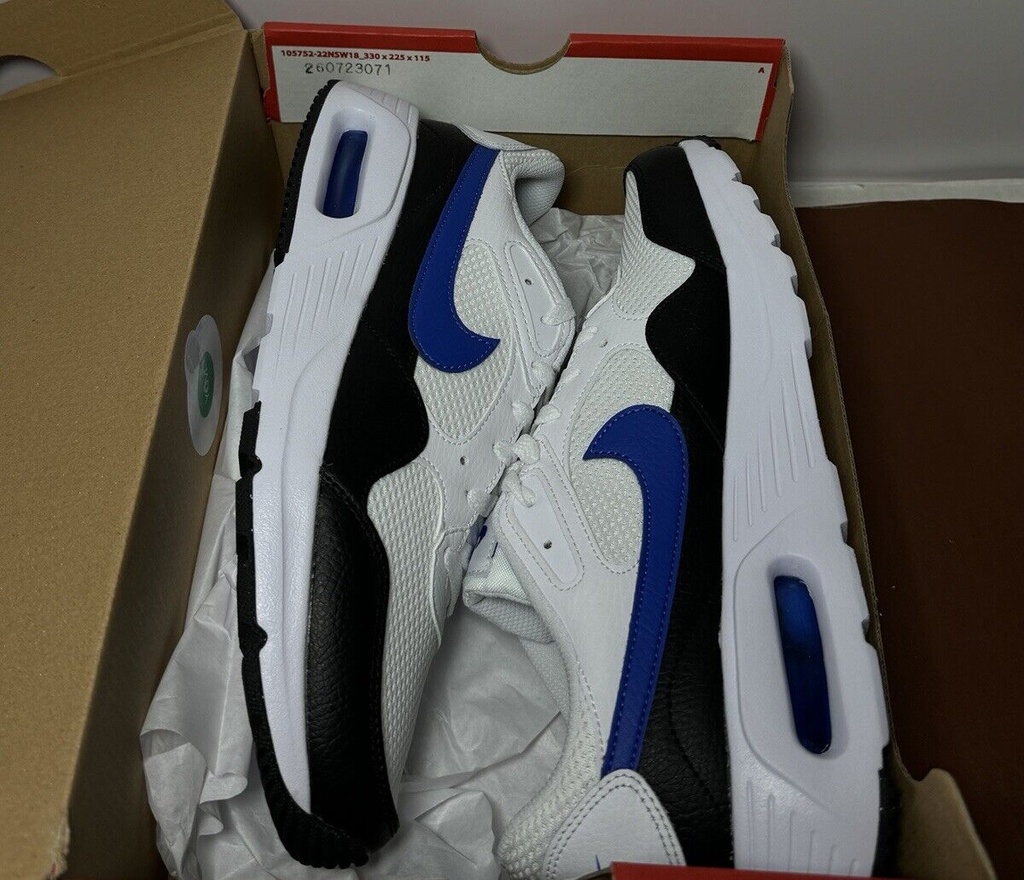 Nike Air Max SC White Game Royal Black  FQ8737-100 Men's Size -9.5 NIB #5