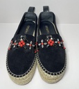 LOUIS VUITTON Black Suede Leather Frontier Embellished Espadrilles Size 37 Eu used