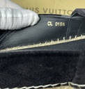 LOUIS VUITTON Black Suede Leather Frontier Embellished Espadrilles Size 37 Eu in Boston