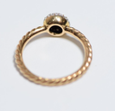 David Yurman 18 Karat Yellow Gold Cable Ring With Pave' Set Diamonds Size 7 price