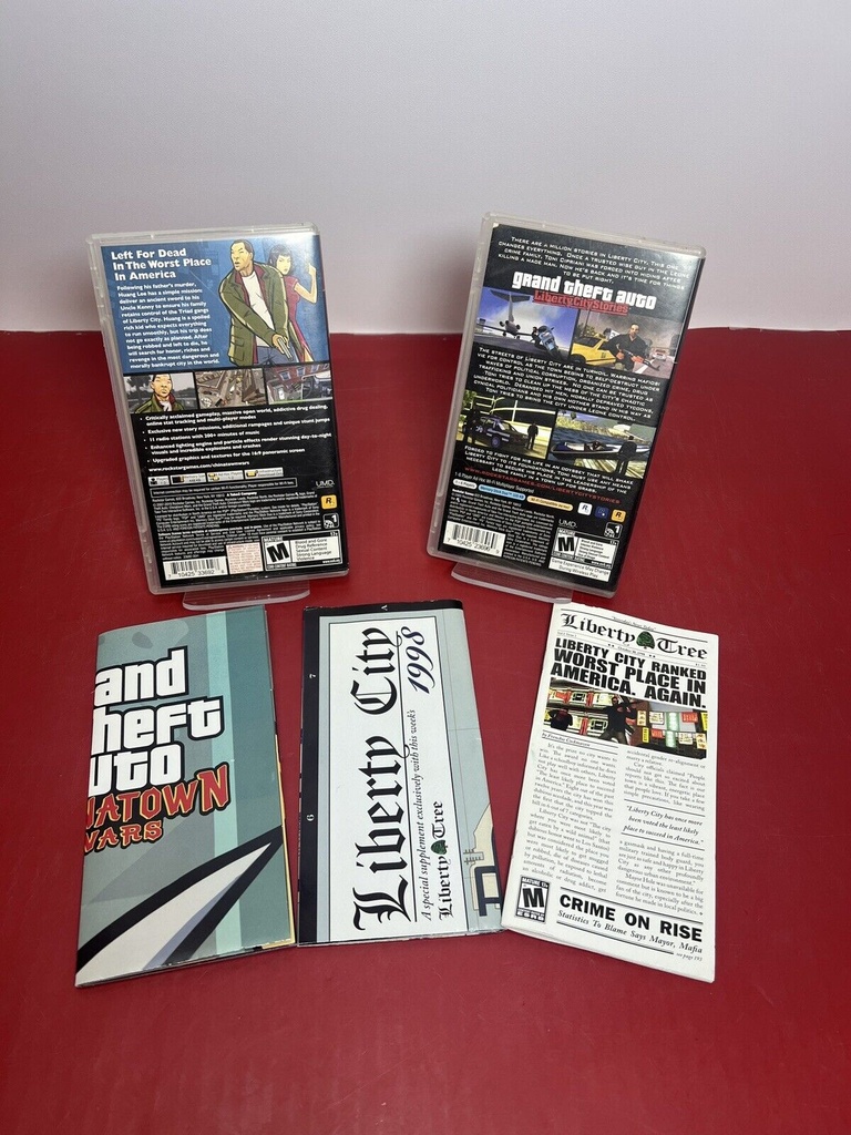 Grand Theft Auto PSP Game Lot: Liberty City Stories, China Town Wars - COMPLETE #1