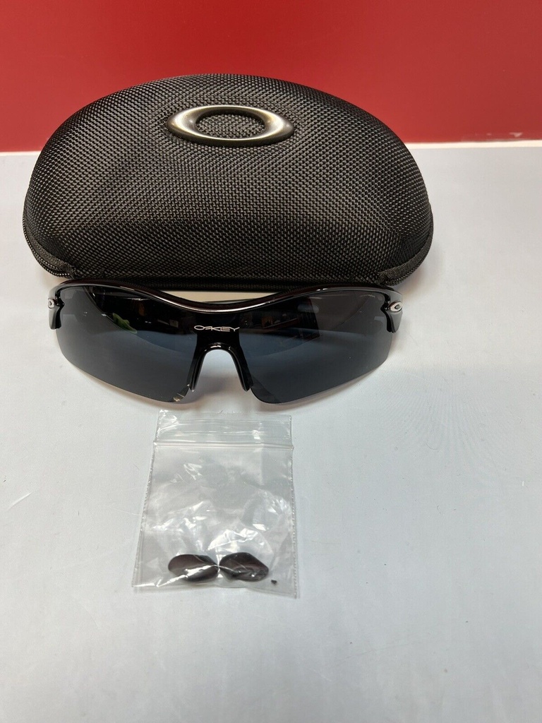 OAKLEY RADAR BLACK SUNGLASSES-USA MADE-CASE INCLUDED-EXCELLENT CONDITION-T 7050 #5