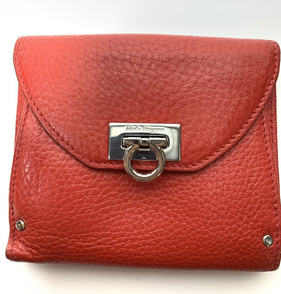 Salvatore Ferragamo Leather Red Wallet #1