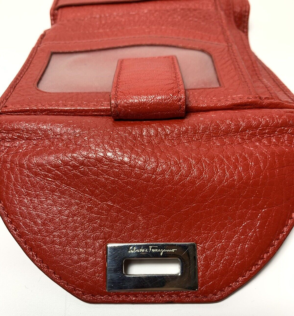 Salvatore Ferragamo Leather Red Wallet #10