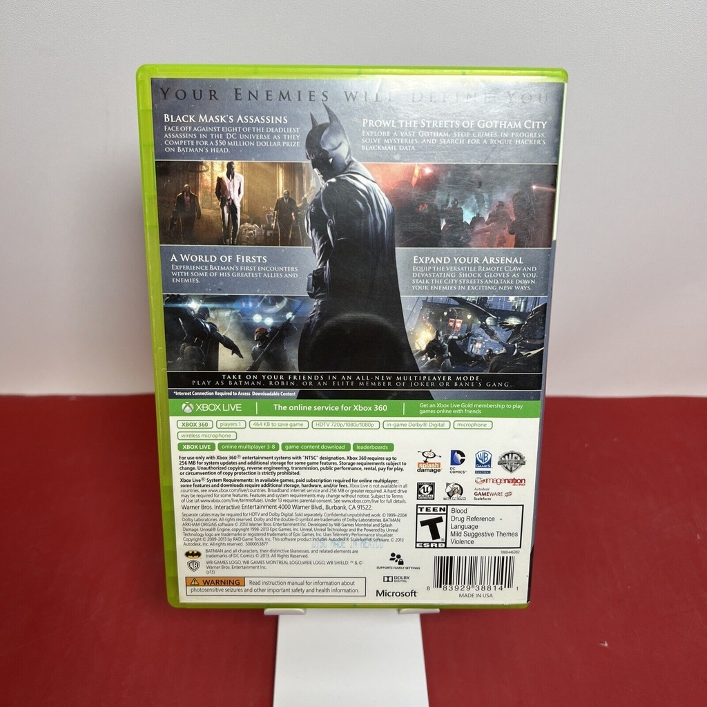 Batman: Arkham Origins (Microsoft Xbox 360 2013) CIB #1