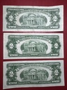 Lot of 3 $2 Bills Red Seal 1963 1963 1953 A used