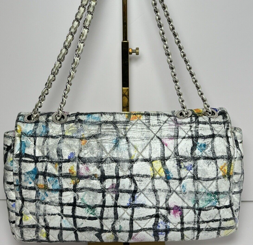 CHANEL  Calfskin Hand - Painted Graffiti Flap Bag #2