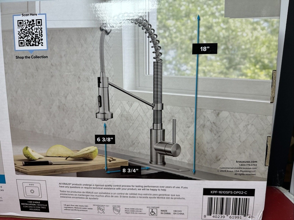 Kraus KPF-1610SFS - Kitchen Faucet Single Handle 2 Function Pull Down Stainless #5