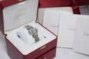 Pasha Cartier WJ12320G 32mm Watch 18k White Gold & Diamonds Box & Papers used