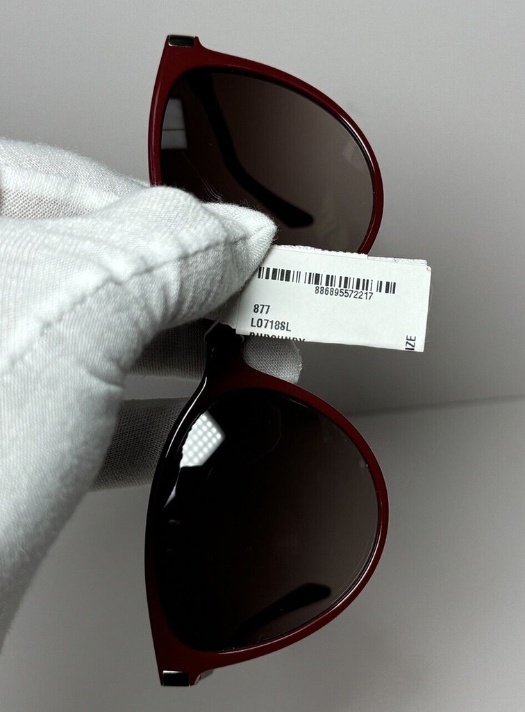 NEW Longchamp LO718S-601-56 BURGUNDY Sunglasses Havana Temples #5