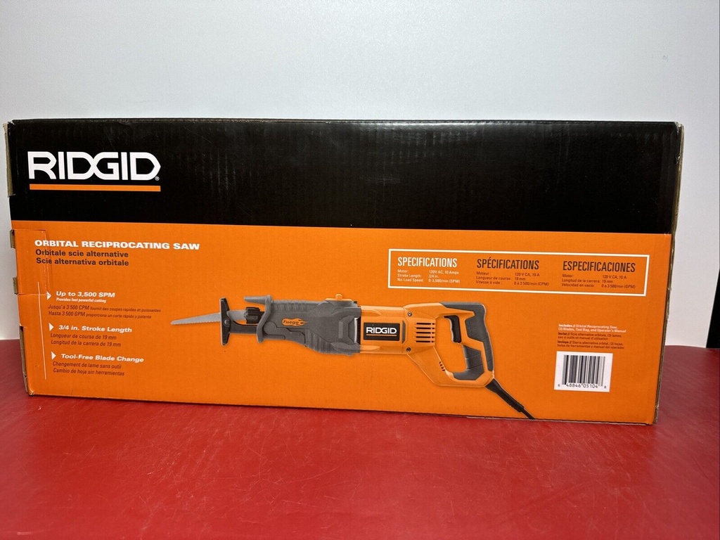 RIDGID R3002 Compact Orbital Reciprocating Saw - Orange #1