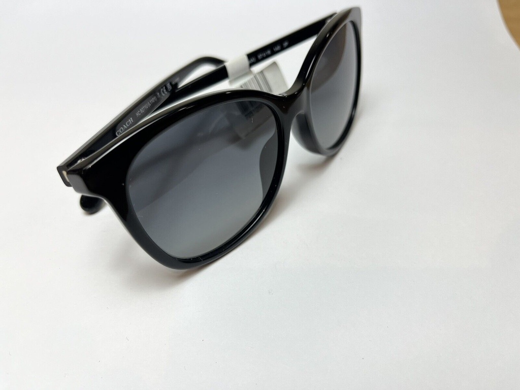 COACH HC8271U L1101 5002T3 57/16 Black Square Women's 57 mm Sunglasses #1