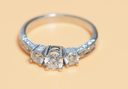 Diamond Ring White Gold 14k Size 5.75 used