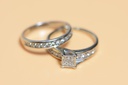 Diamond Rings Set White Gold 14k Size 8.75 used