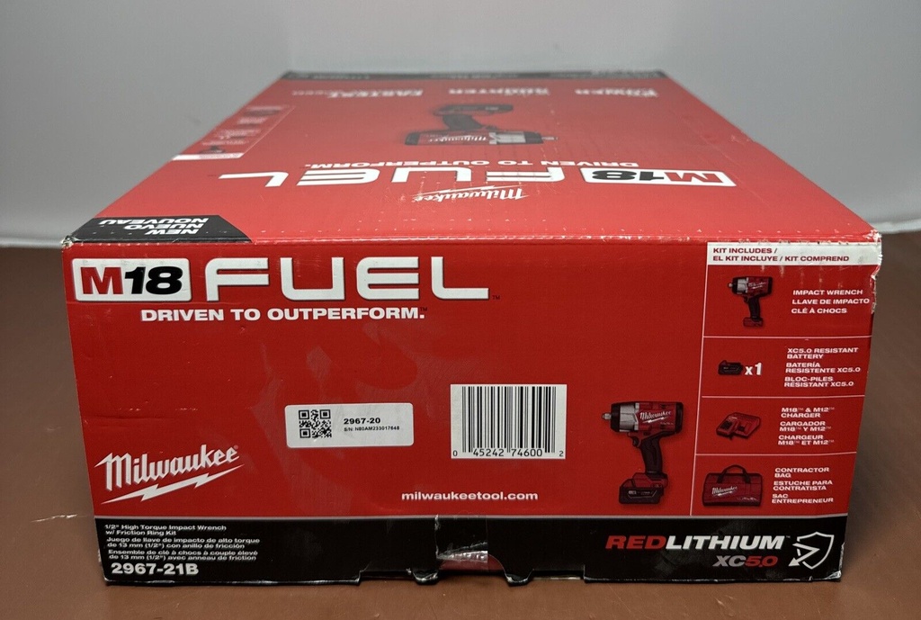 Milwaukee 2967-21B M18 FUEL 18V 1/2" High Torque Impact Wrench Kit #3