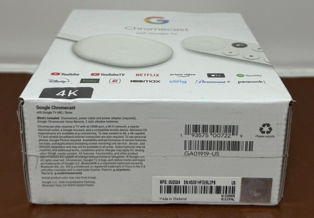 Google Chromecast GA01919-US Network Audio/Video Player #1