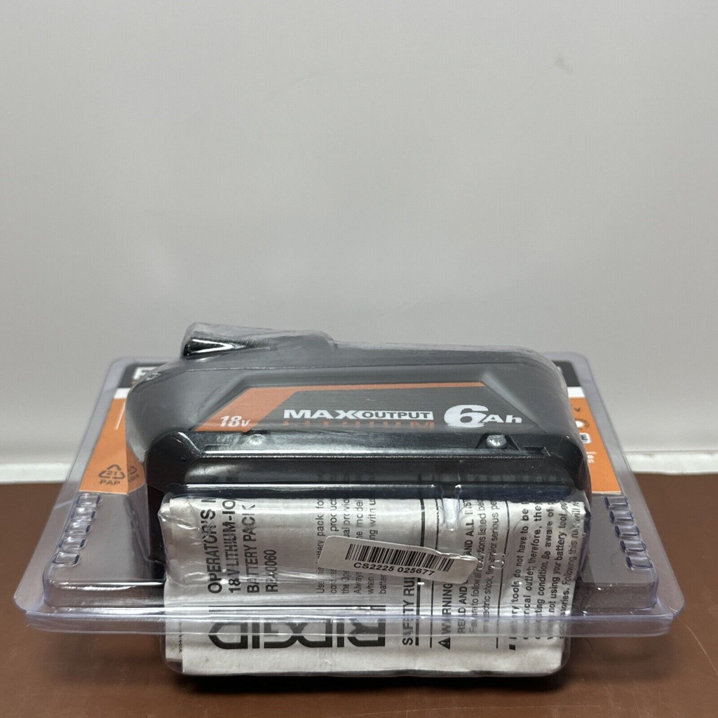 RIDGID 18V 6.0 Ah MAX Output Lithium-Ion Cordless Battery AC840060 - New Sealed #2