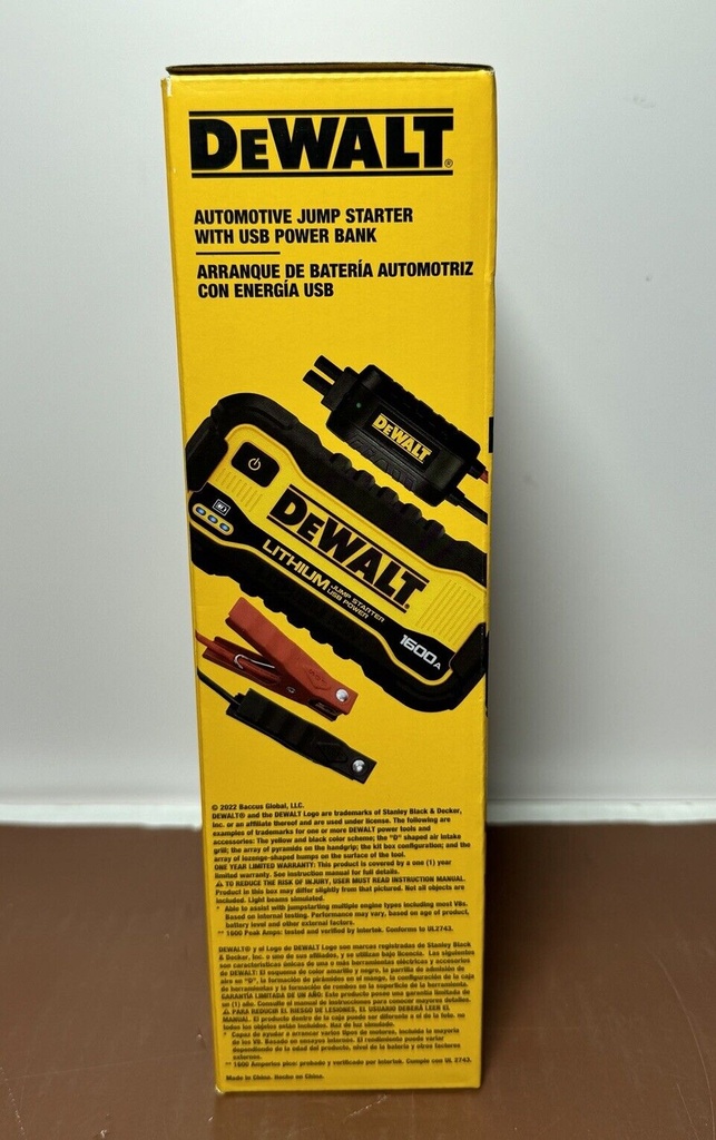 Brand New - DeWalt DXAELJ16 Automotive Jump Starter w/USB Power Bank #2