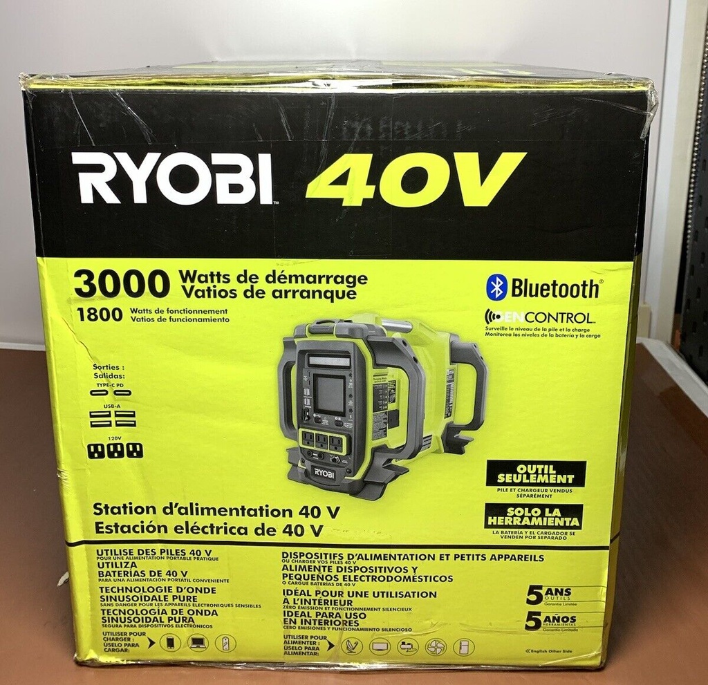 Ryobi RYi1802BT 1800 Watt Portable Battery Power Inverter Generator Tool Only #3