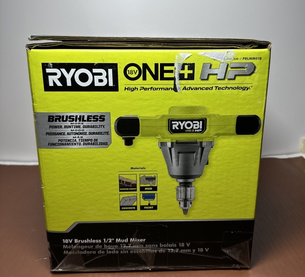 RYOBI ONE+ 18V HP 1/2 in. Brushless Cordless Mud Mixer (Tool Only) #3