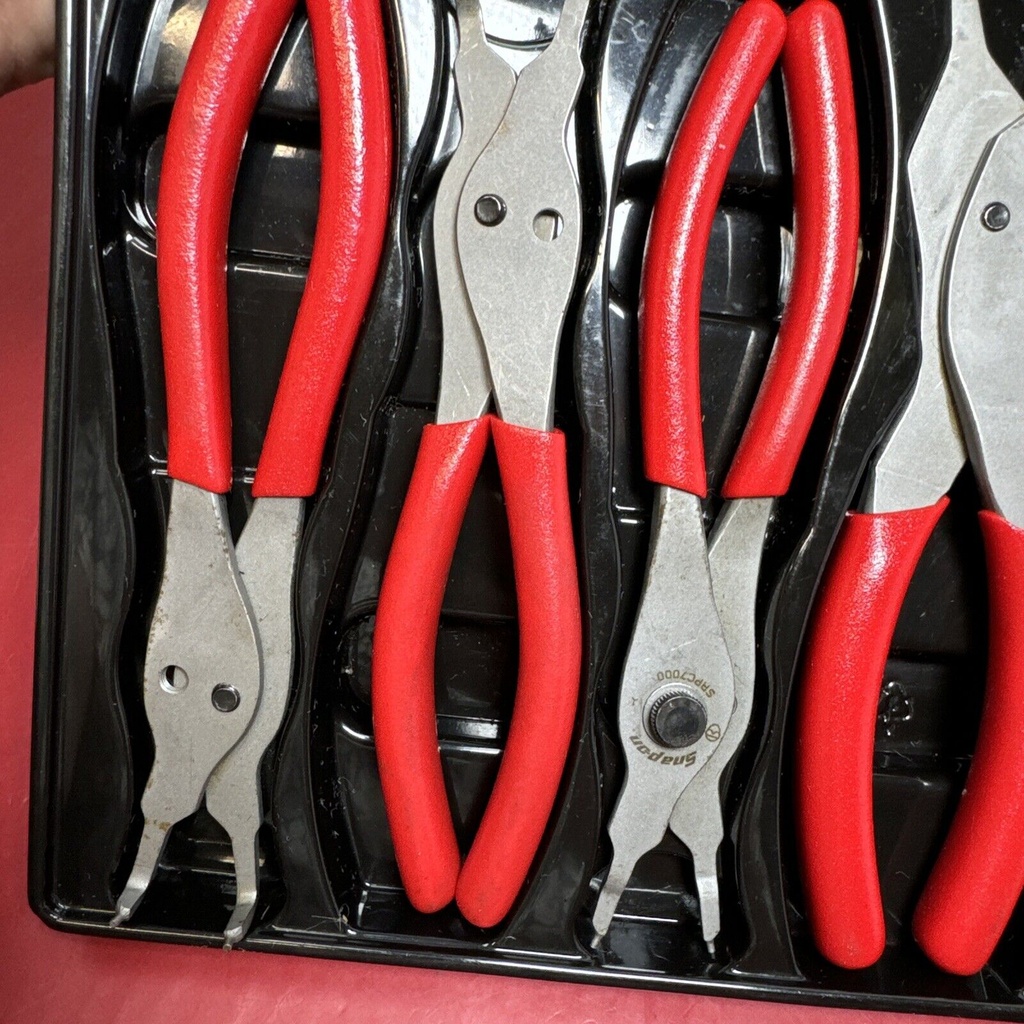 Snap On 7-Piece Push Button Quick Release Angled/Straight Snap Ring Pliers Set #5