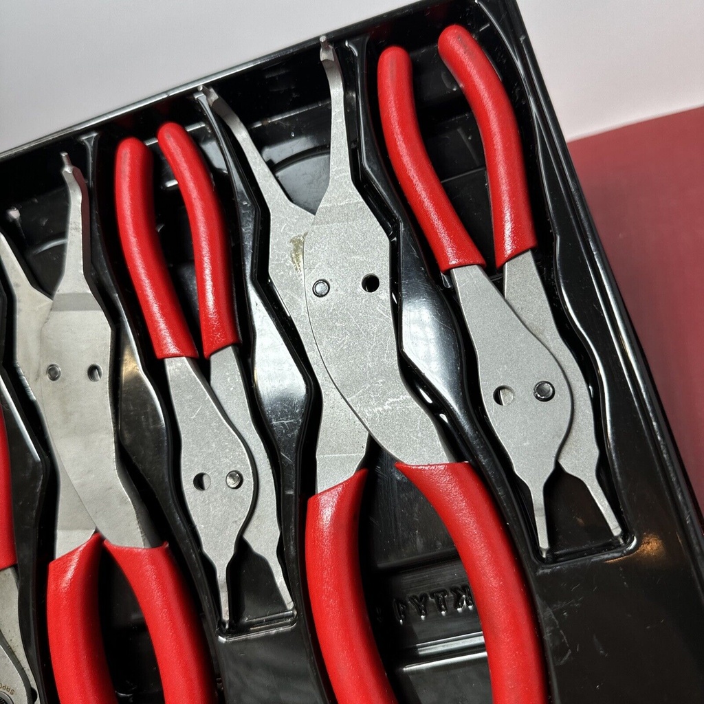 Snap On 7-Piece Push Button Quick Release Angled/Straight Snap Ring Pliers Set #7