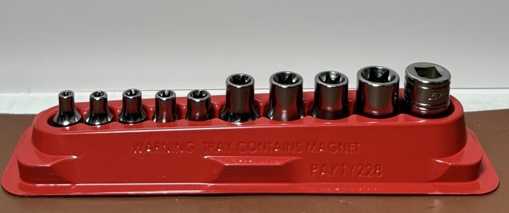 Snap On 210AFLEY 10 Pc Combination Drive TORX® Shallow Socket Set (E4-E18) #1