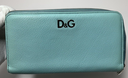 DOLCE & GABBANA Wallet Leather Small Zip Around Clutch Turquoise – photo-2