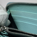 DOLCE & GABBANA Wallet Leather Small Zip Around Clutch Turquoise – photo-7