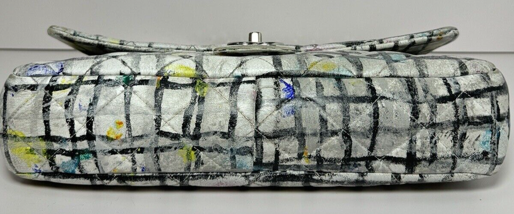 CHANEL  Calfskin Hand - Painted Graffiti Flap Bag #6