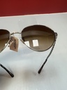 Coach Sunglasses HC 7114 L1148 900574 Light Gold Round Frames with Brown Lenses purchase