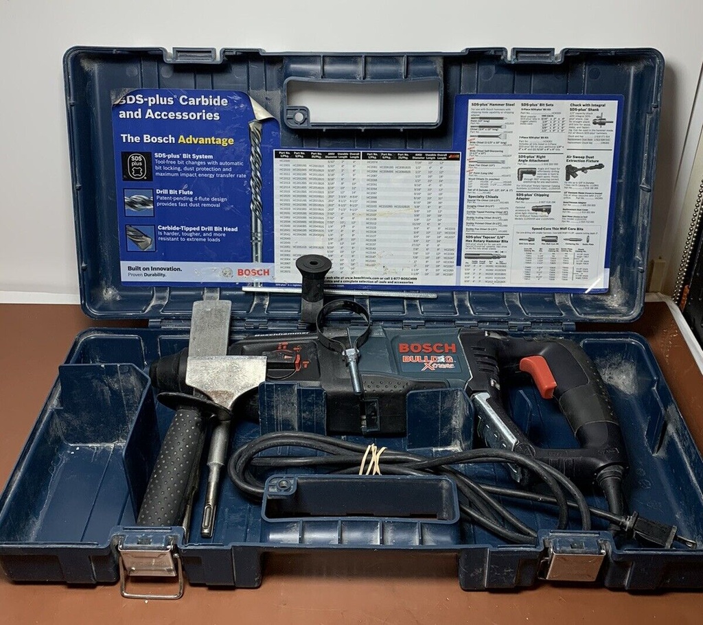 Bosch 1" SDS Plus Buldog Xtreme Rotary Hammer Drill Driver  11255VSR with 2 BITS #2