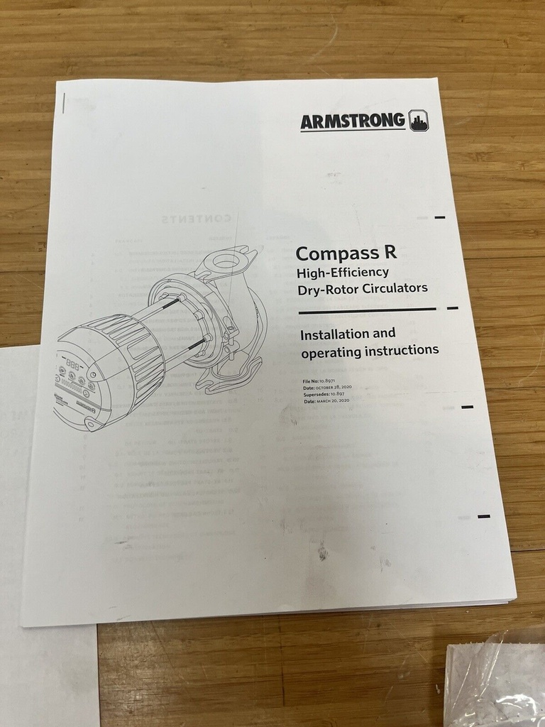 Armstrong 119381-113 R40-45DI Compass Circulating Pump Design Envelope Duct Iron #16