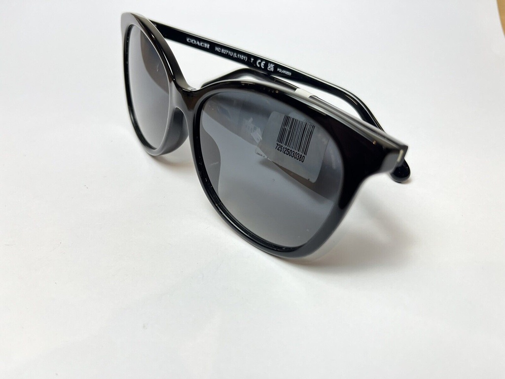 COACH HC8271U L1101 5002T3 57/16 Black Square Women's 57 mm Sunglasses #2