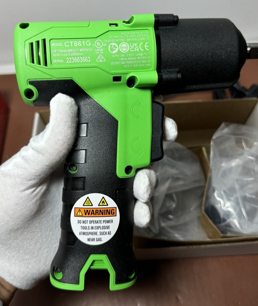 Snap-on 14.4V 3/8" Drive MicroLithium Cordless Impact Wrench CT861GW2 Green #3