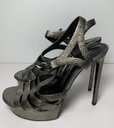 YSL Yves Saint Laurent Tribute Metallic T-Strap 105 Platform Pumps Shoes 39 buy