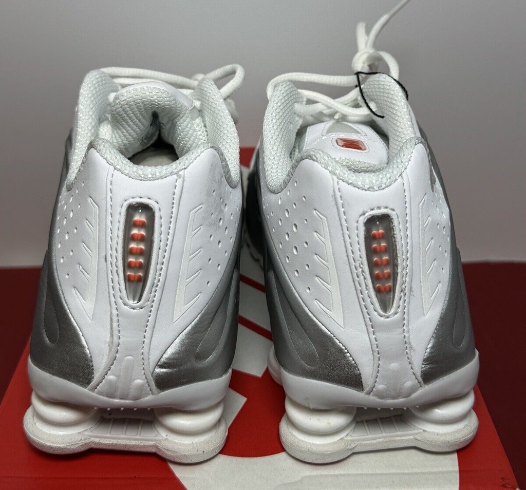 White Silver Nike Shox R4 Running Shoes AR3565 101 - Size 9 Women #3