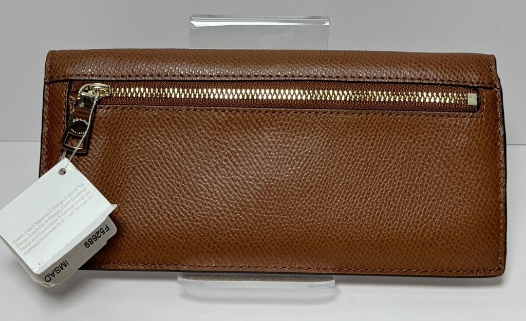 Coach Saddle Brown Leather Wallet F52689 #2