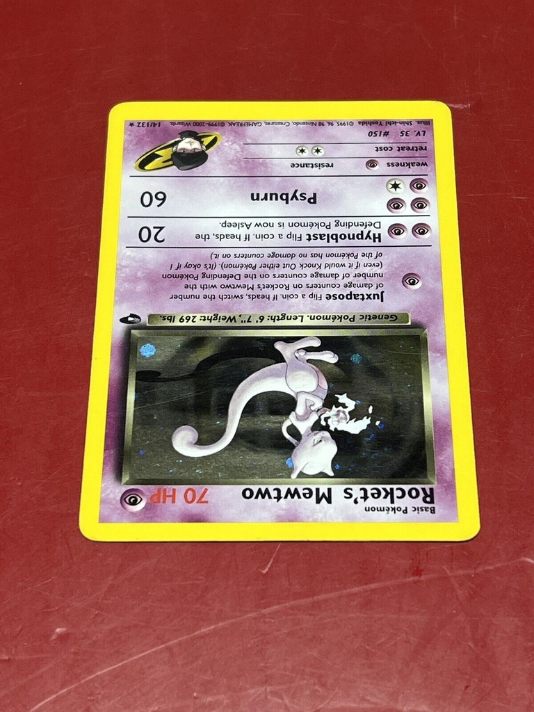 Rocket’s Mewtwo Pokémon TCG 14/132 Gym Challenge Holo Rare MP #1