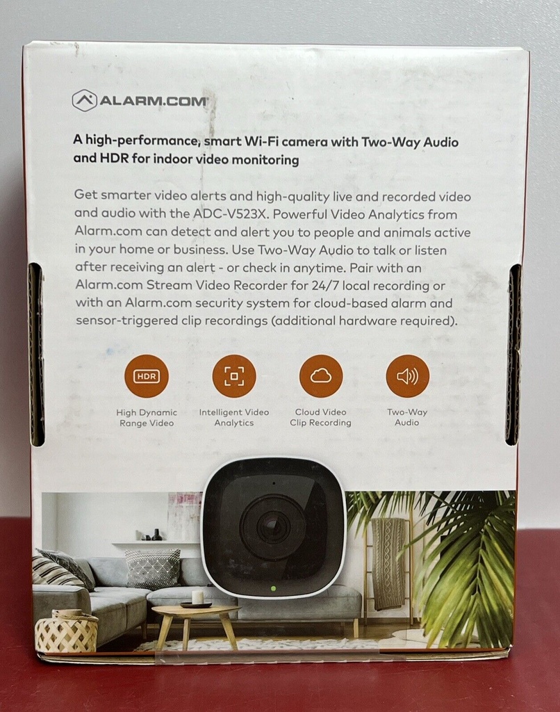 Alarm.com 1080p Indoor Wi-Fi Camera Intelligent Video Analytics HDR ADC-V523x #1