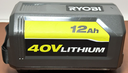 RYOBI OP40125 40v 12Ah Lithium-Ion Battery (BATTERY ONLY ) - Open Box/Never Used buy